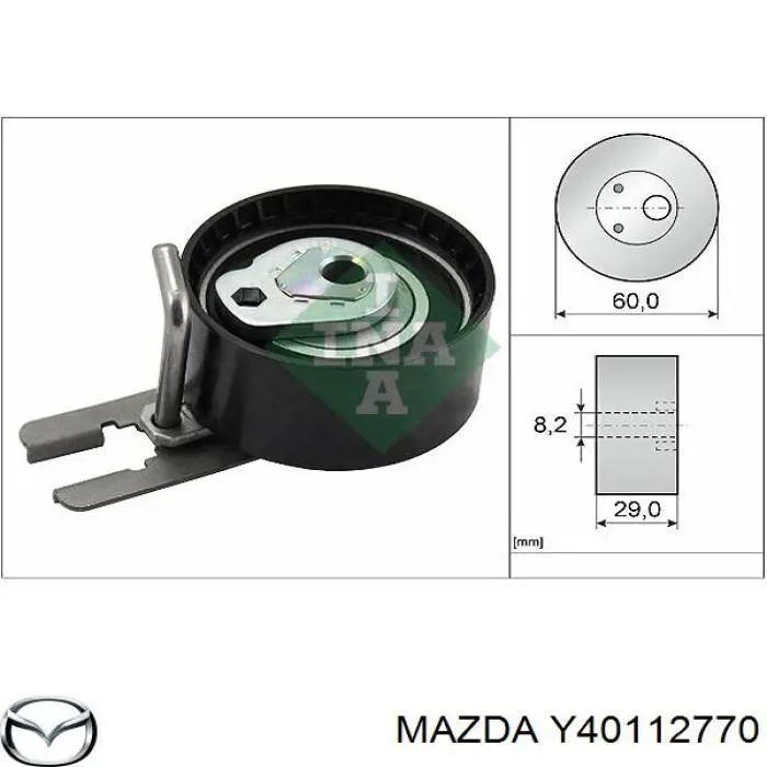 Y401-12-770 Mazda ролик грм