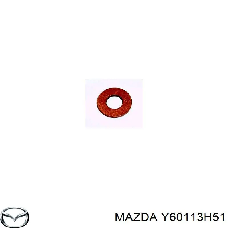 Y60113H51 Mazda кольцо (шайба форсунки инжектора посадочное)