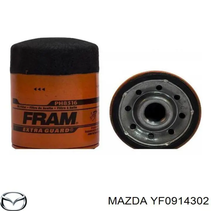 Масляный фильтр YF0914302 Mazda