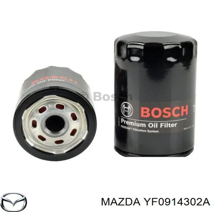 Filtro de aceite YF0914302A Mazda