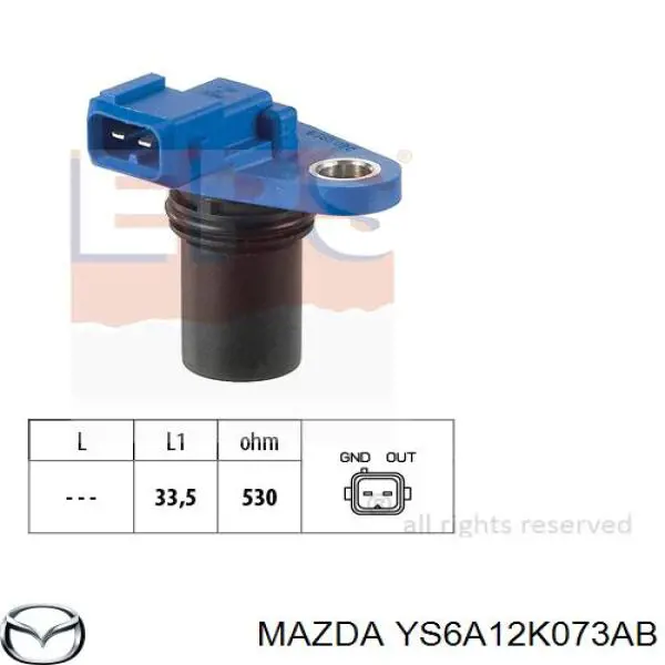 YS6A12K073AB Mazda датчик положения распредвала