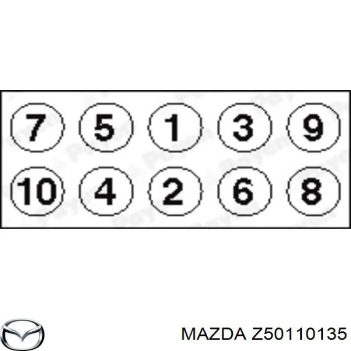 Болт головки блока цилиндров, ГБЦ Mazda ZL0110135 цена, от 1.41 USD