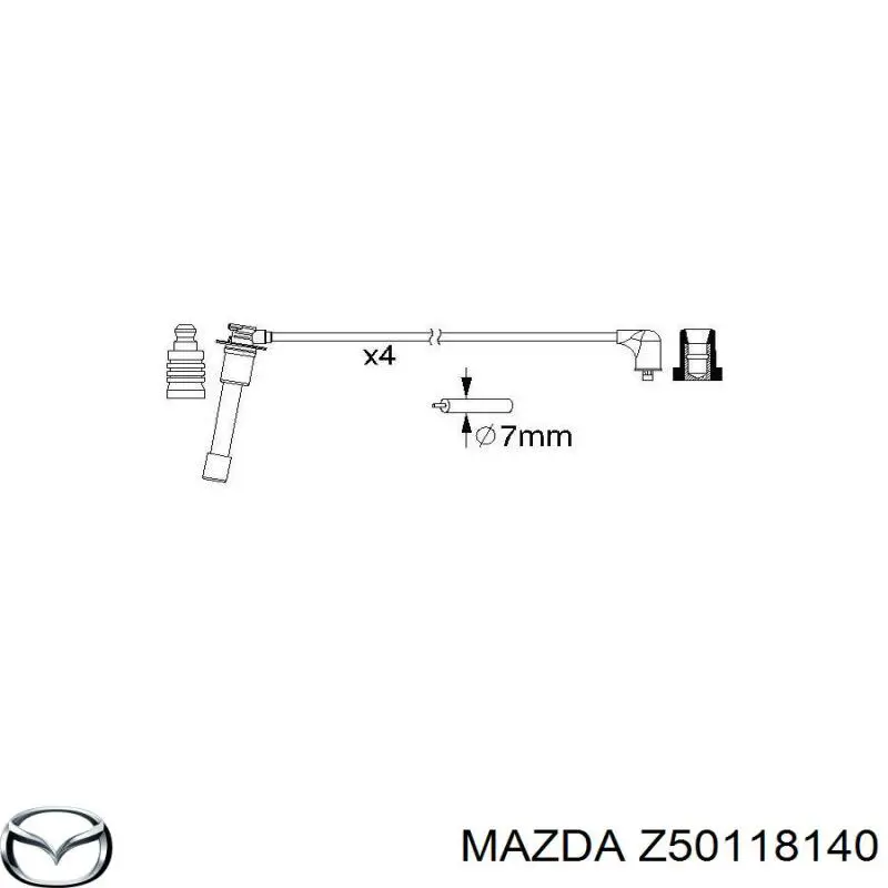 Высоковольтные провода Z50118140 Mazda