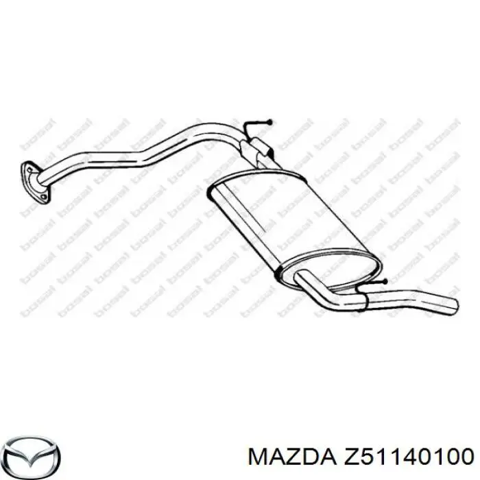 Глушитель задний Z51140100 Mazda