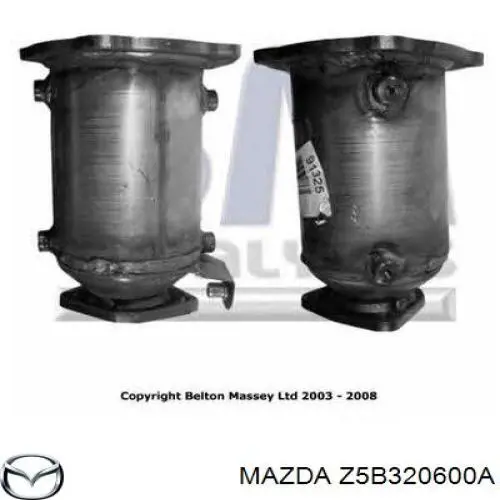 Каталитический нейтрализатор отработавших газов Mazda Z5B320600A цена, от 45.73 USD