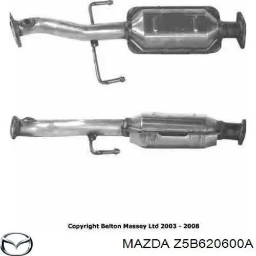 Купить Z5B620600A Mazda Преобразователь отработавших газов