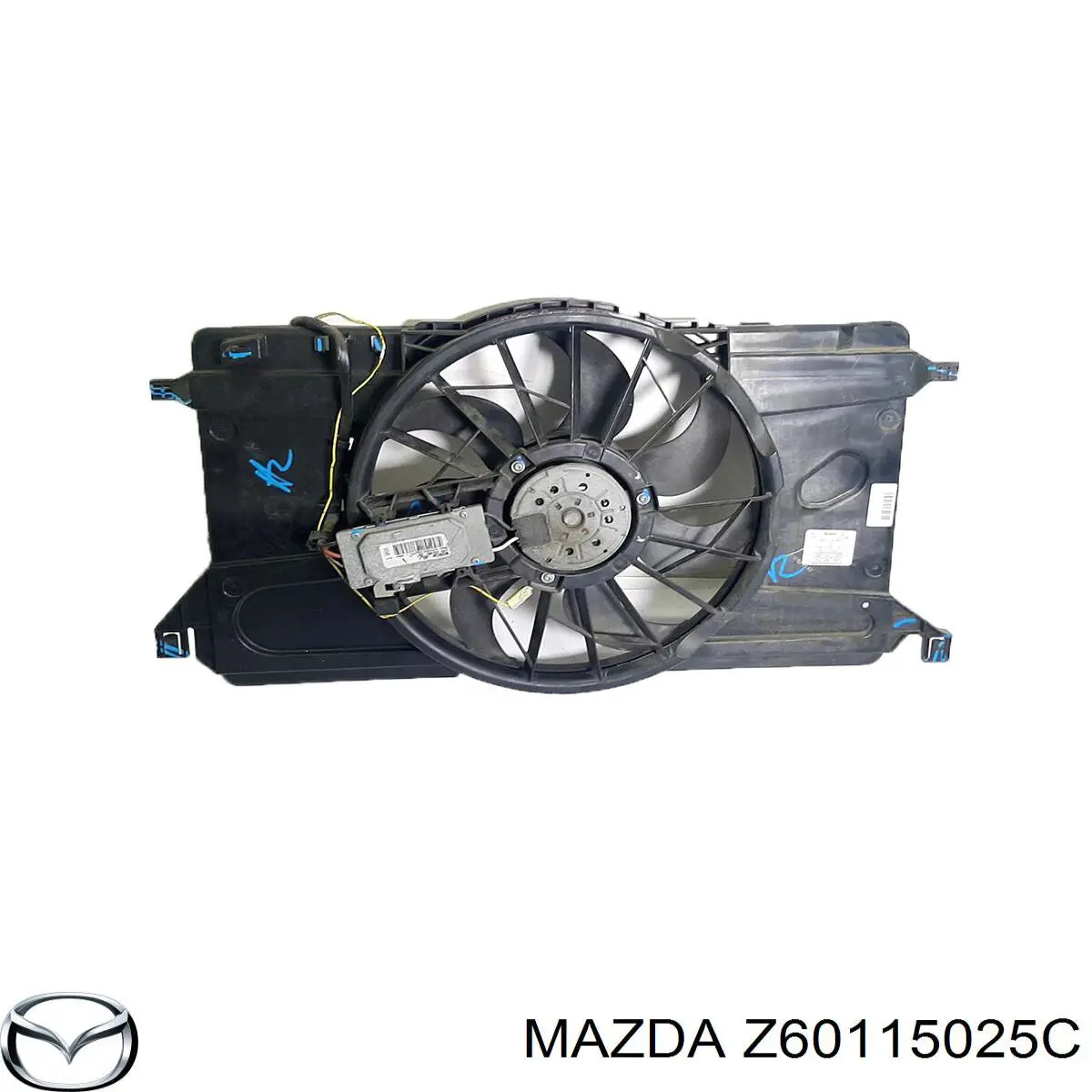 Z601-15-025C Mazda Диффузор радиатора охлаждения, в сборе с