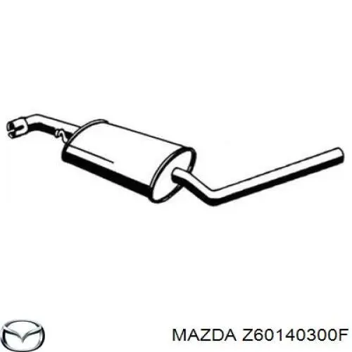 Глушитель, центральная и задняя часть Z60140300F Mazda