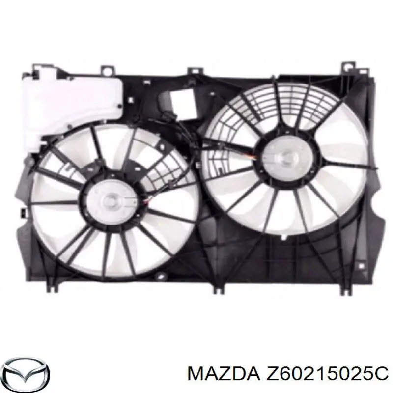 Купить Z60215025C Mazda Диффузор вентилятора в сборе с мотором и крыльчаткой