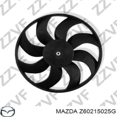 Z60215025G Mazda диффузор радиатора охлаждения, в сборе с мотором и крыльчаткой
