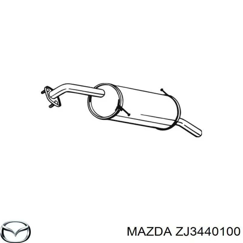 Глушитель задний ZJ3440100 Mazda