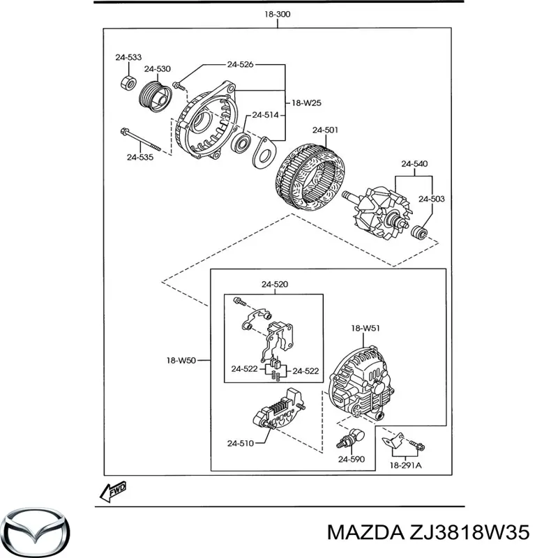 ZJ3818W35 Mazda 