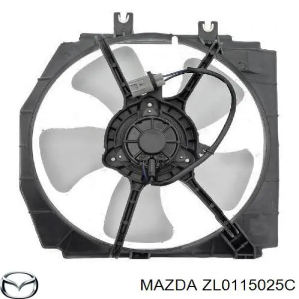 Диффузор радиатора охлаждения, в сборе с мотором и крыльчаткой на Mazda 323 P VI 
