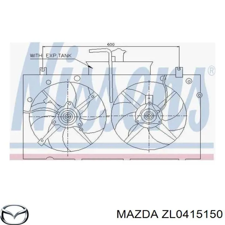 Мотор вентилятора системы охлаждения ZL0415150 Mazda