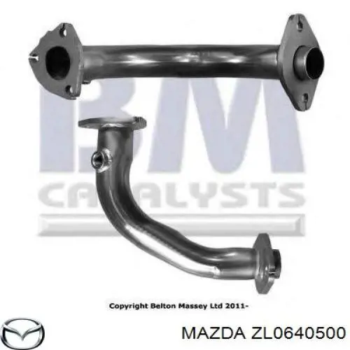 ZL0640500 Mazda tubo de admissão dianteiro (calças do silenciador)