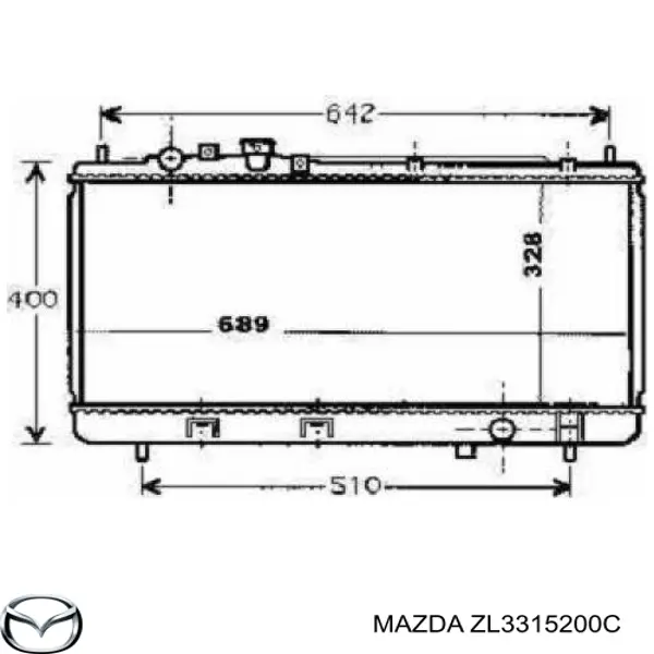 Радиатор охлаждения двигателя на Mazda Protege 5 