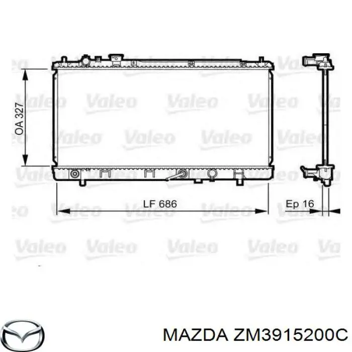 Купить ZM3915200C Mazda Радиатор водяной
