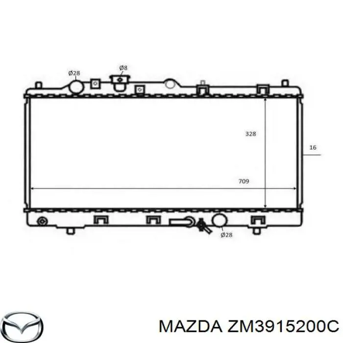 Радиатор ZM3915200C Mazda