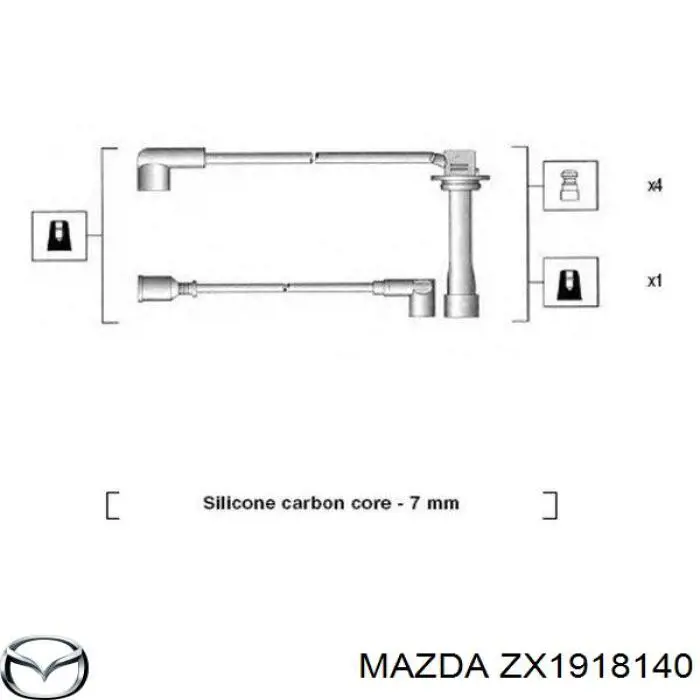 Высоковольтные провода ZX1918140 Mazda