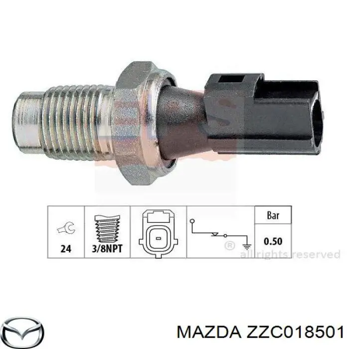 ZZC0-18-501 Mazda датчик давления масла