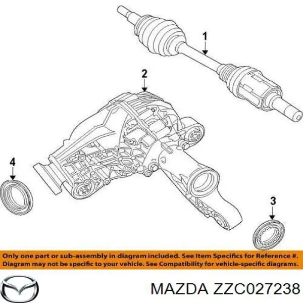 Купить 4098397 Ford Левый сальник полуоси