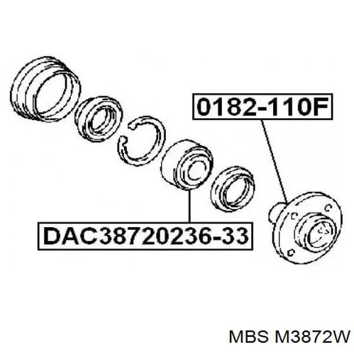 M3872W MBS подшипник ступицы передней