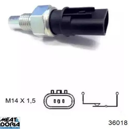 36018 Meat&Doria sensor de ativação das luzes de marcha à ré