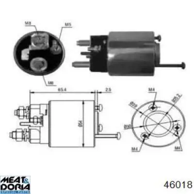 Втягивающее реле стартера 46018 Meat&Doria