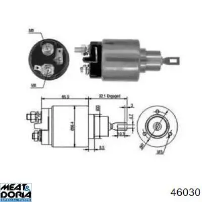 Relê retrator do motor de arranco para Mitsubishi Galant (EA)