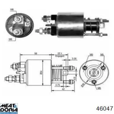 9948663 Fiat/Alfa/Lancia Тяговое реле стартера