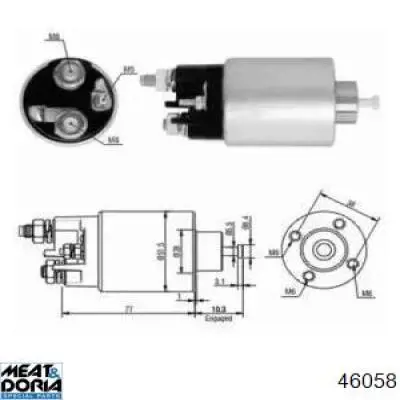 Relê retrator do motor de arranco 6993 ZM