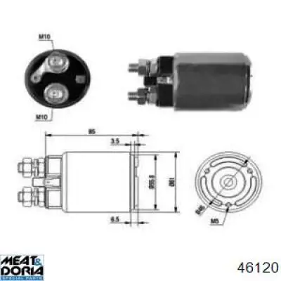 Втягивающее реле стартера 46120 Meat&Doria
