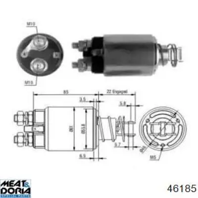 Втягивающее реле стартера 46185 Meat&Doria