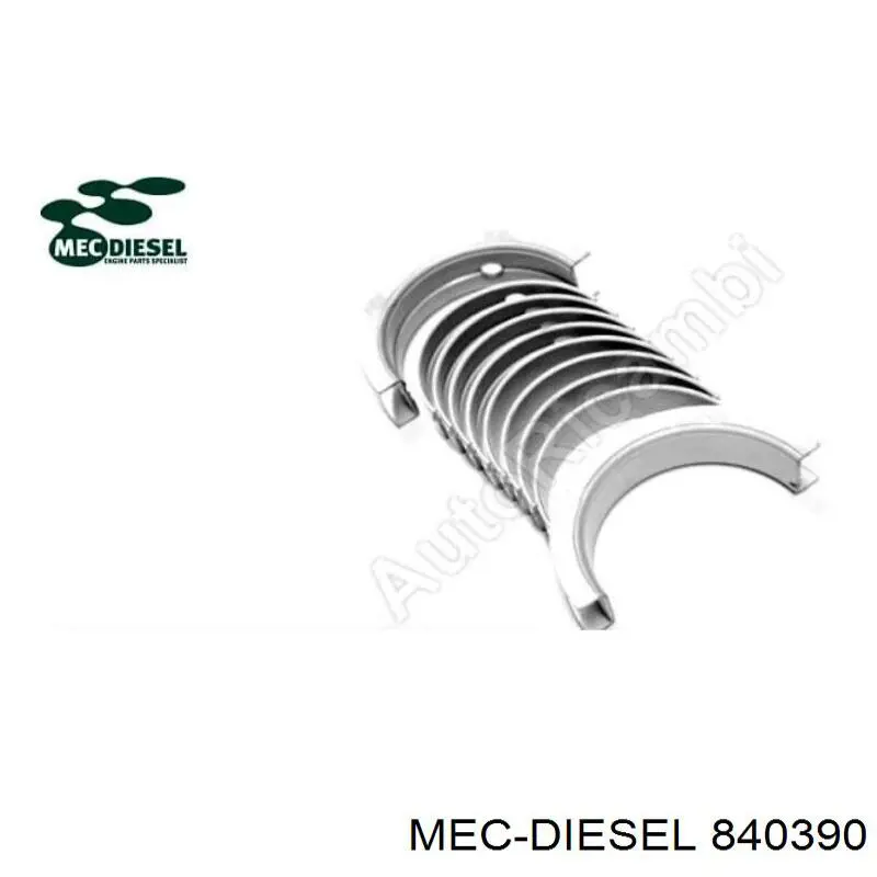 840390 Mec-diesel вкладыши коленвала коренные, комплект, стандарт (std)