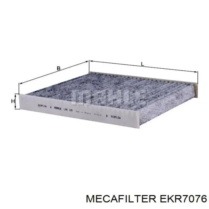 Filtro de habitáculo EKR7076 Mecafilter
