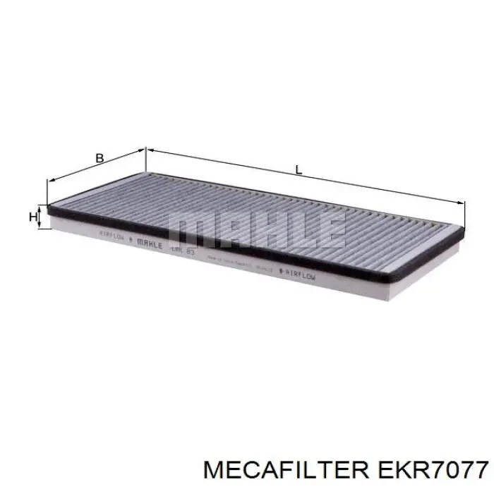 Filtro de habitáculo EKR7077 Mecafilter