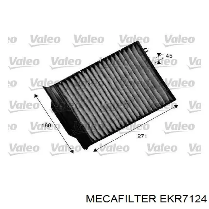 Фильтр воздушный отопителя Mecafilter EKR7124 цена, от 10.87 USD