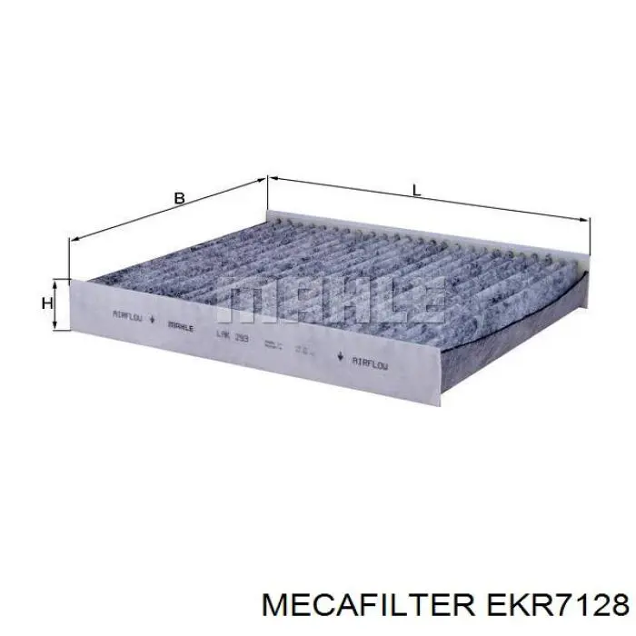 Фильтр салона EKR7128 Mecafilter