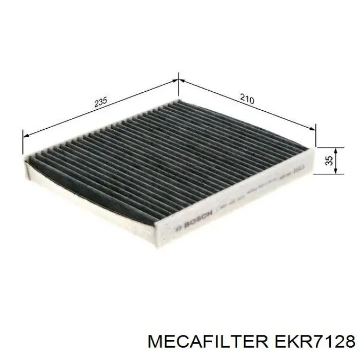 Filtro de habitáculo EKR7128 Mecafilter