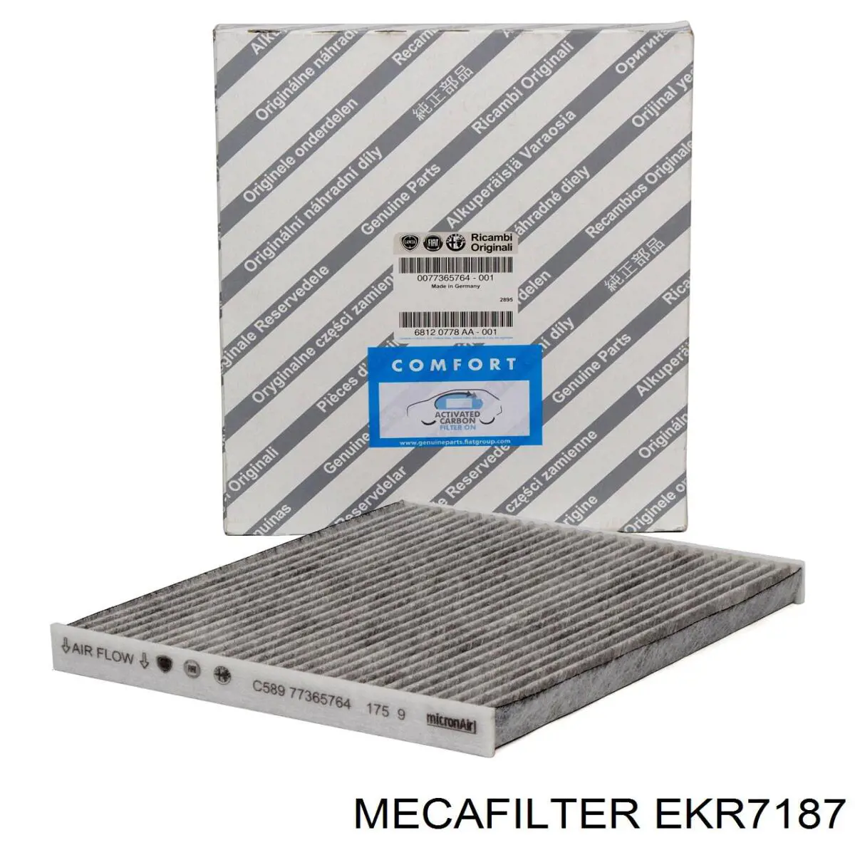 Купить EKR7187 Mecafilter Фильтр салона угольный
