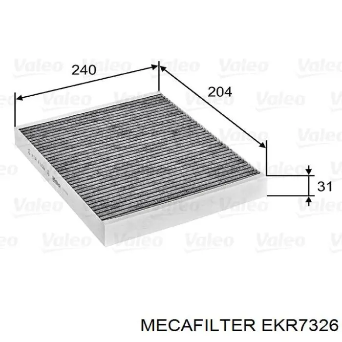 EKR7326 Mecafilter Внутрисалонный фильтр