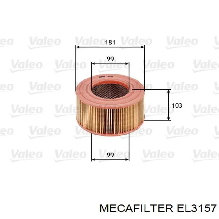 Элемент воздушного фильтра Mecafilter EL3157 цена, от 6.31 USD