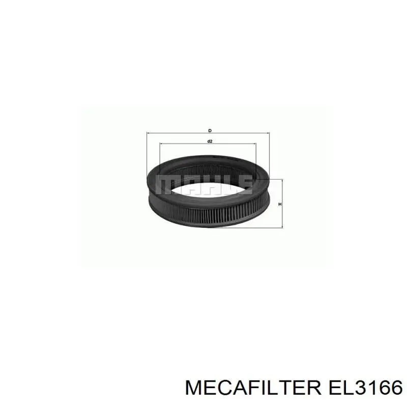 Купить EL3166 Mecafilter Автомобильный фильтр воздуха