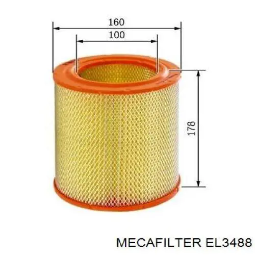 Купить EL3488 Mecafilter Автомобильный фильтр воздуха