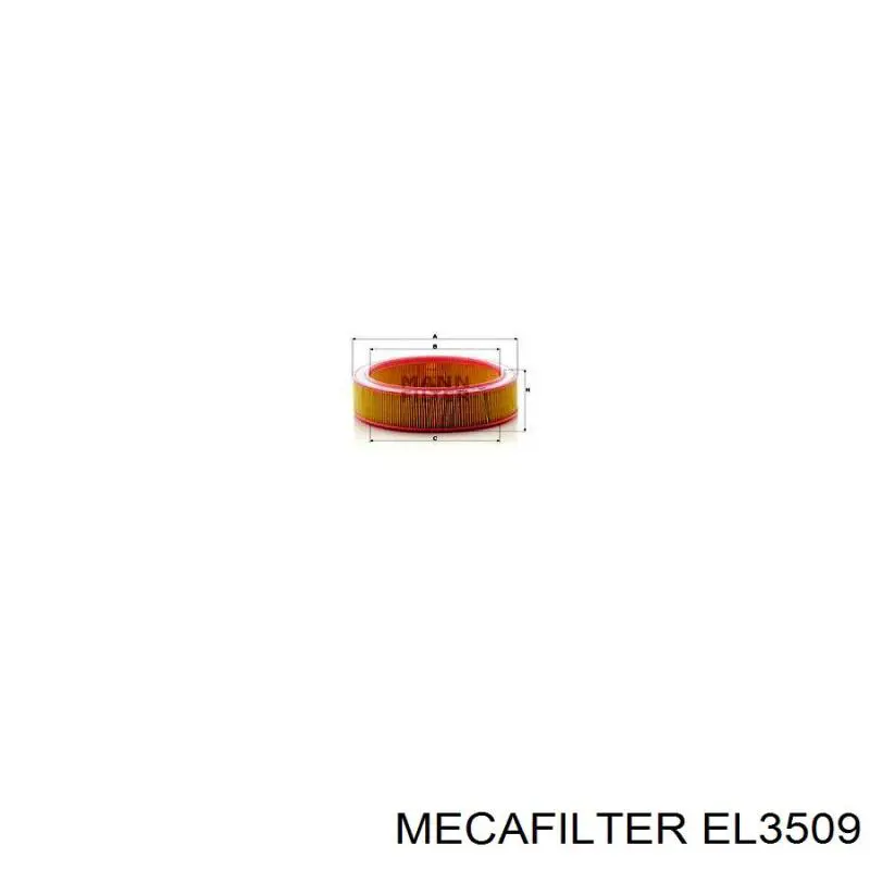 EL3509 Mecafilter Воздушный фильтр двигателя