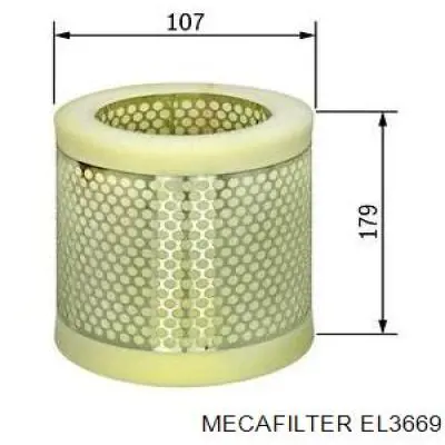 Элемент воздушного фильтра Mecafilter EL3669 цена, от 5.06 USD