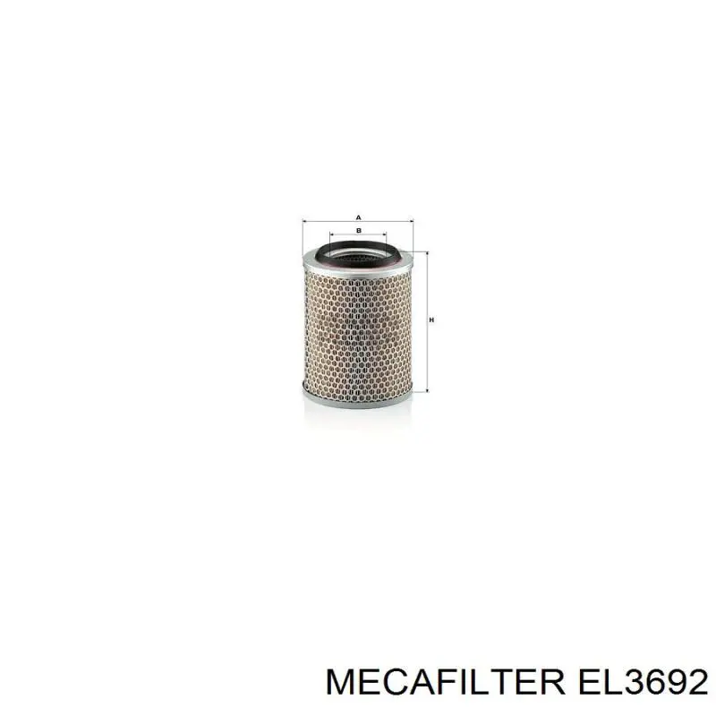 EL3692 Mecafilter Воздушный фильтр двигателя