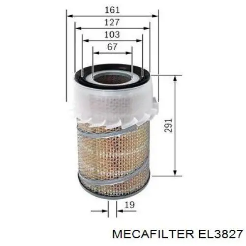 EL3827 Mecafilter воздушный фильтр