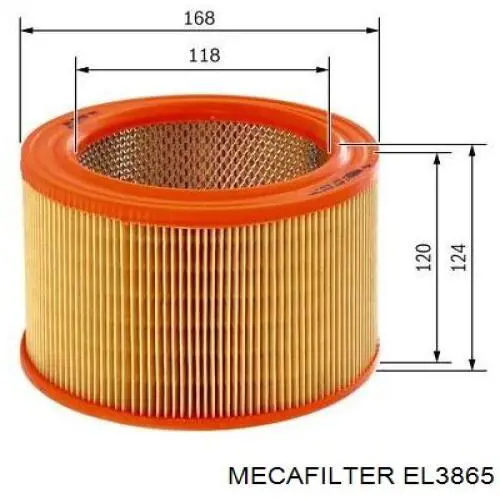 Элемент воздушного фильтра Mecafilter EL3865 цена, от 5.36 USD