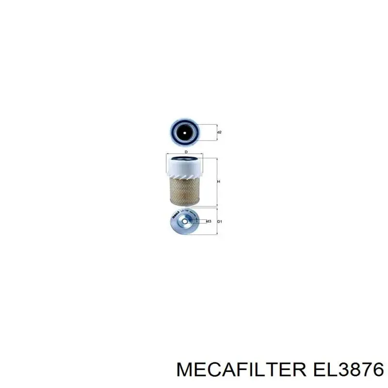Элемент воздушного фильтра Mecafilter EL3876 цена, от 14.27 USD